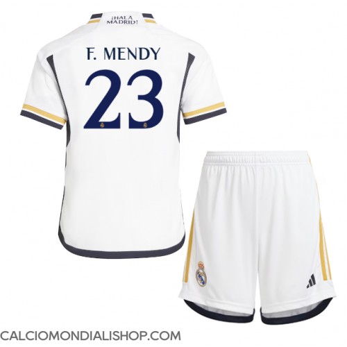 Maglie da calcio Real Madrid Ferland Mendy #23 Prima Maglia Bambino 2023-24 Manica Corta (+ Pantaloni corti)